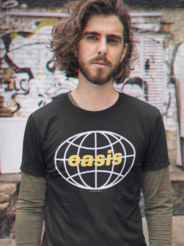 Oasis | Official Band  T-Shirt | Globe Logo