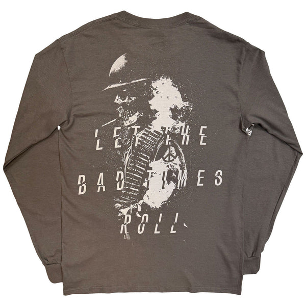 The Offspring | Official Band Long Sleeve T-Shirt | Skull (Black) (Back Print)