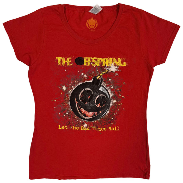 The Offspring | Official Band Ladies T-Shirt | Hot Sauce (Bad Times) (Red)