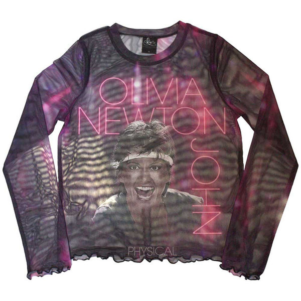 Olivia Newton-John | Ladies Long Sleeve Official Band T-Shirt | Physical (Mesh)