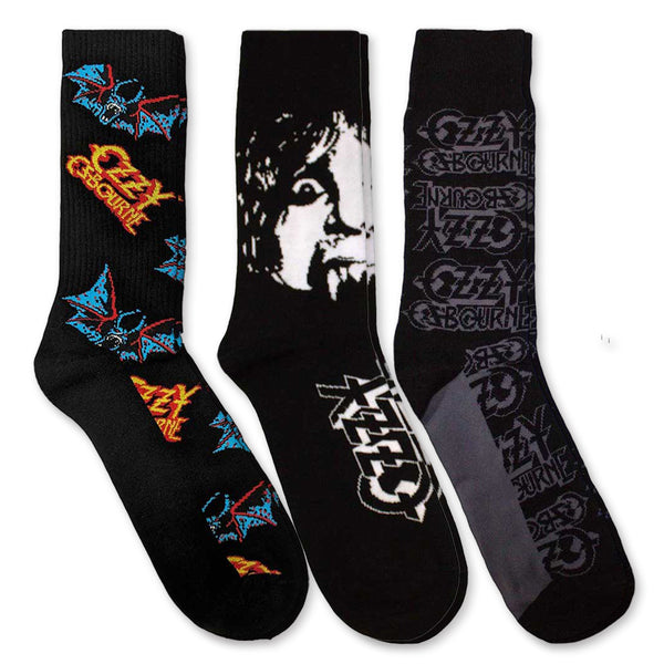 Ozzy Osbourne Socks 3 pack - Adult UK 7-11 (EU 41-46, US 8-12)