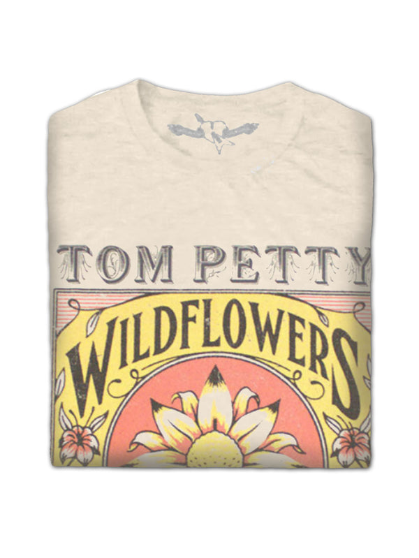 Tom Petty & The Heartbreakers | Official Band T-Shirt | Wildflowers (Sand)