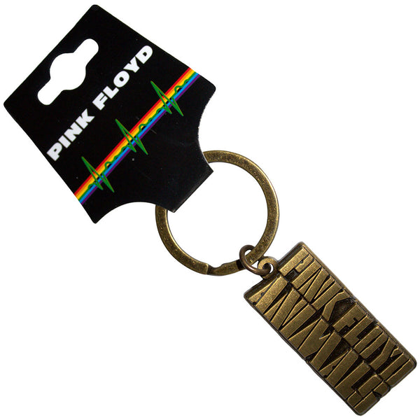 Pink Floyd | Official Band Keychain | Animals Gold Text Logo