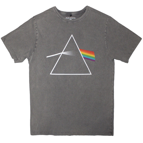 Pink Floyd | Official Stone Wash Band T-Shirt | Dark Side of the Moon Album (Grey)