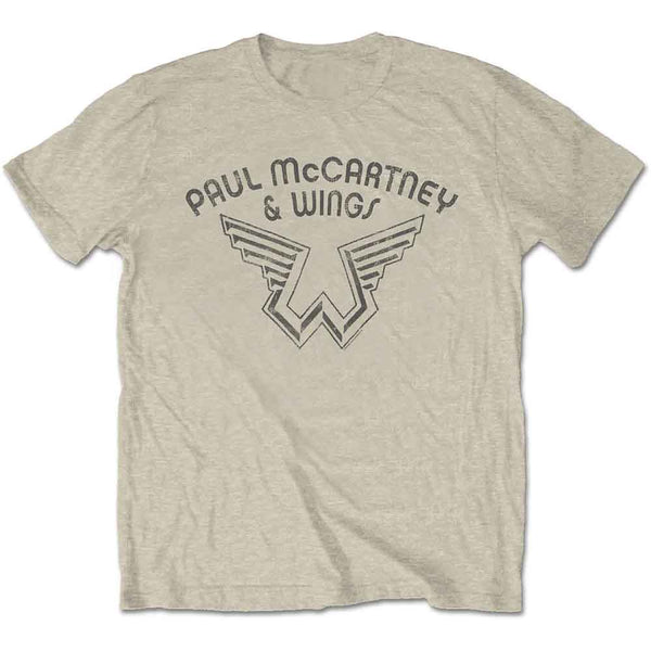 Paul McCartney | Official Band T-Shirt | Wings Logo (Natural)