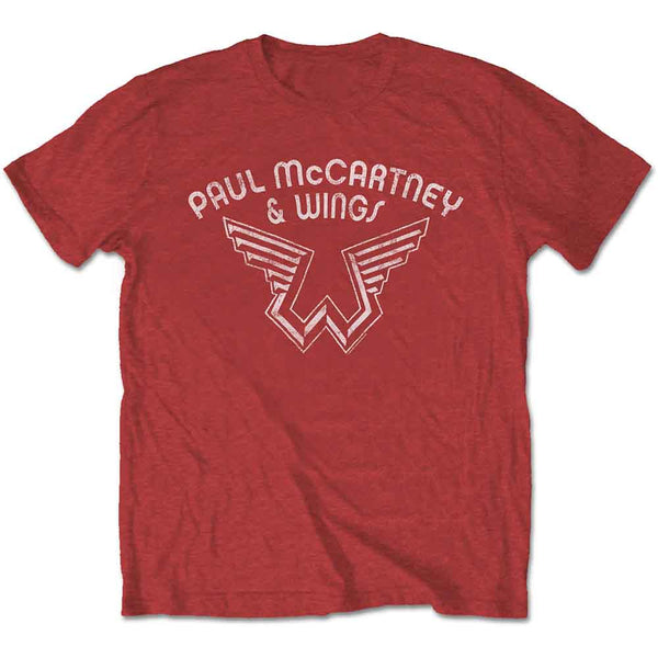 Paul McCartney | Official Band T-Shirt | Wings Logo (Red)