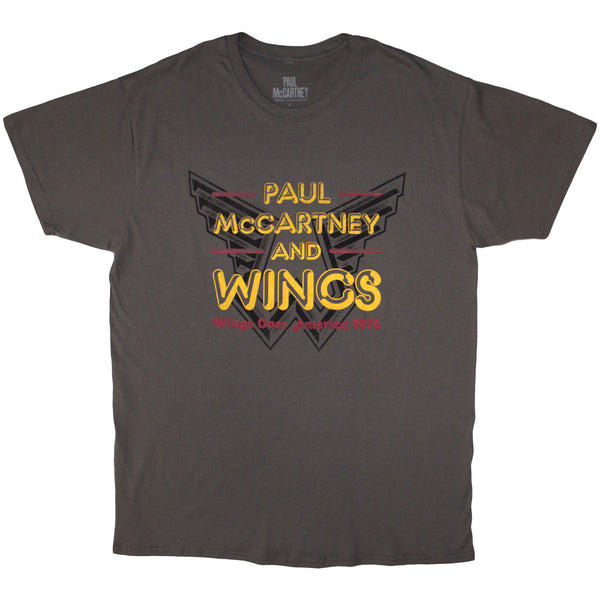 Paul McCartney | Official Artist T-Shirt | Wings Over America '76 (Charcoal Grey)