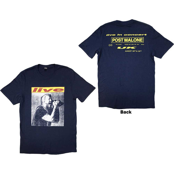 Post Malone | Official Band T-Shirt | Live In Concert (Back Print & Ex-Tour)