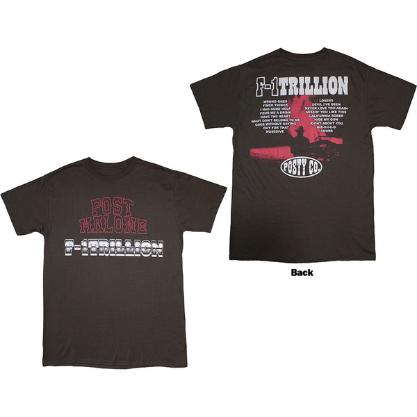 Post Malone | Official Band T-Shirt | F-1 Trillion (Back Print)