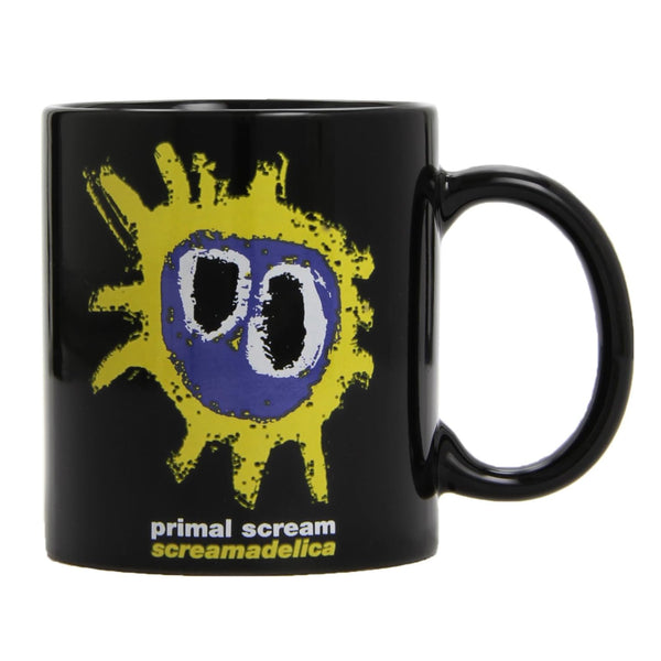 Primal Scream Boxed Coffee Mug featuring the official 'Screamadelica' design motif.