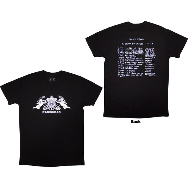 Radiohead | Official Band Organic Cotton T-Shirt | Bearhead Crest (Back Print)