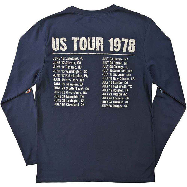 The Rolling Stones | Official Band Long Sleeve T-Shirt | US Tour '78 (Back & Sleeve Print)