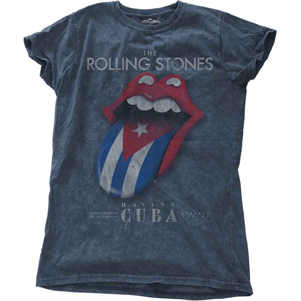 The Rolling Stones | Official Ladies Band T-Shirt | Havana Cuba (Wash Collection)