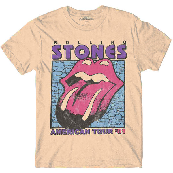 The Rolling Stones | Official Band T-Shirt | American Tour Map