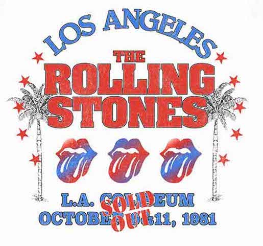 The Rolling Stones | Official Band T-Shirt | American LA Tour (Ringer)