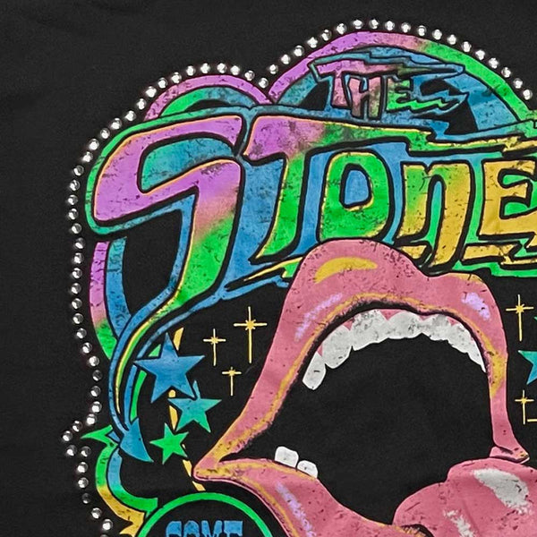 The Rolling Stones Unisex T-Shirt: Some Girls Neon Tongue (Diamante)