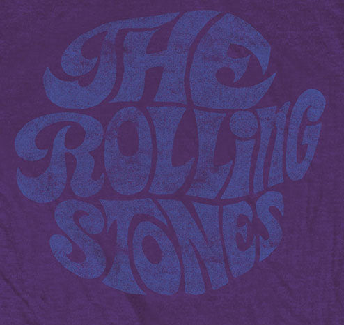 The Rolling Stones | Official Band T-shirt | Vintage 1970s Logo (Purple)