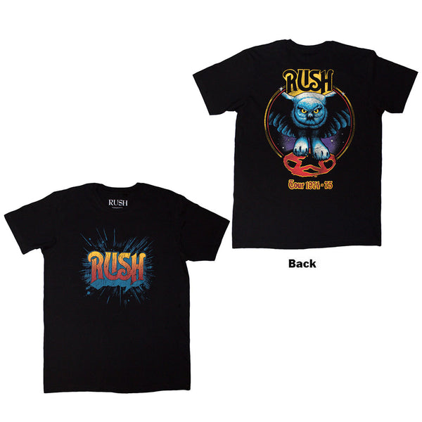 Rush | Official T-Shirt | Tour '74-'75 (Back Print)