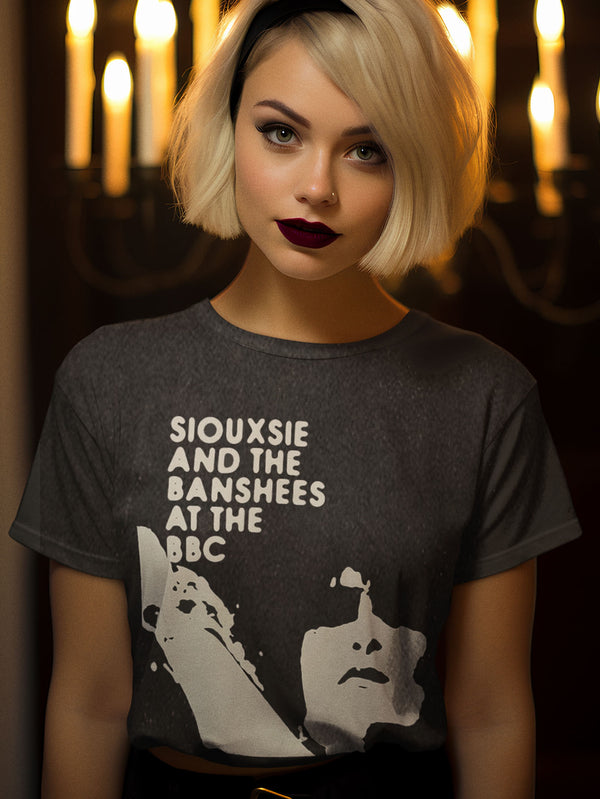 Siouxsie & The Banshees | Official Band Stone Wash T-Shirt | At The BBC (Charcoal Grey)