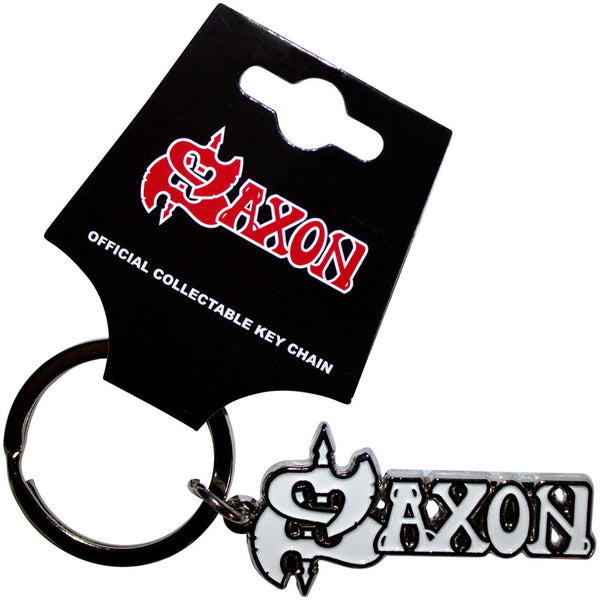 Saxon | Official Band Keychain | White Logo