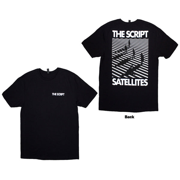 The Script | Official Band T-Shirt | Satellites & Pocket Logo (Back Print)