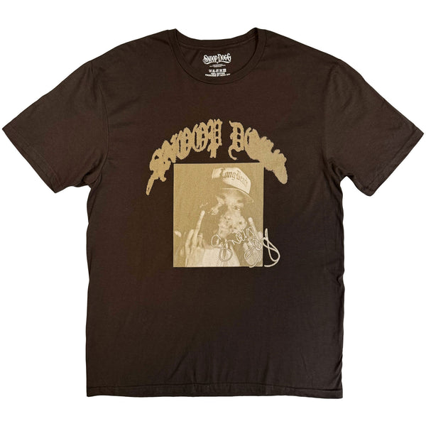 Snoop Dogg | Official Artist T-Shirt | Middle Finger (Brown)