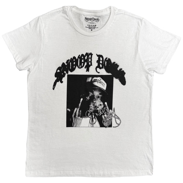 Snoop Dogg | Official Artist T-Shirt | Middle Finger (White)