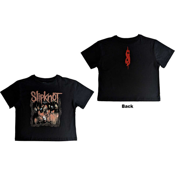 Slipknot Band Frame: Ladies black Crop Top