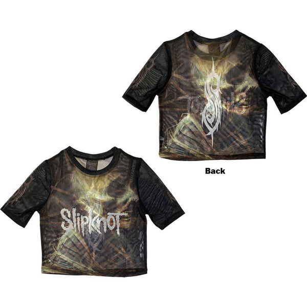 Slipknot | Ladies Official Band Crop Top | The End So Far Profile (Back Print & Mesh)