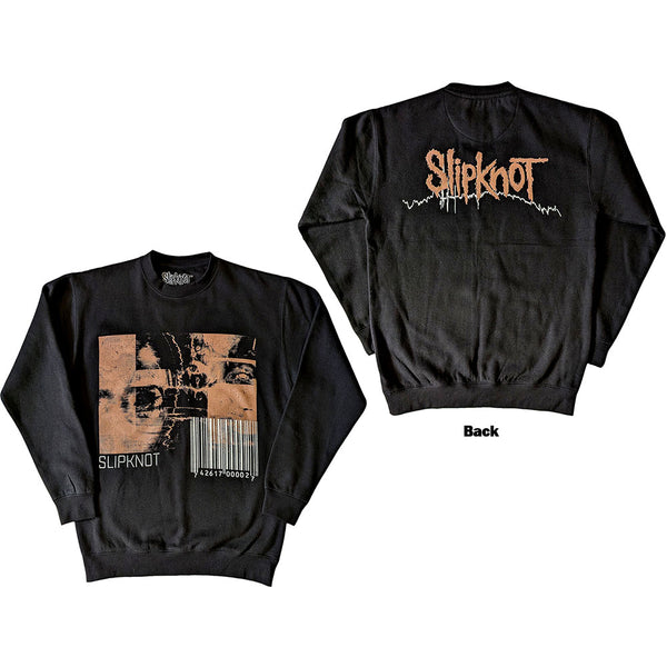 Slipknot | Official Band Sweatshirt | The End So Far Faces & Barcode (Back Print)