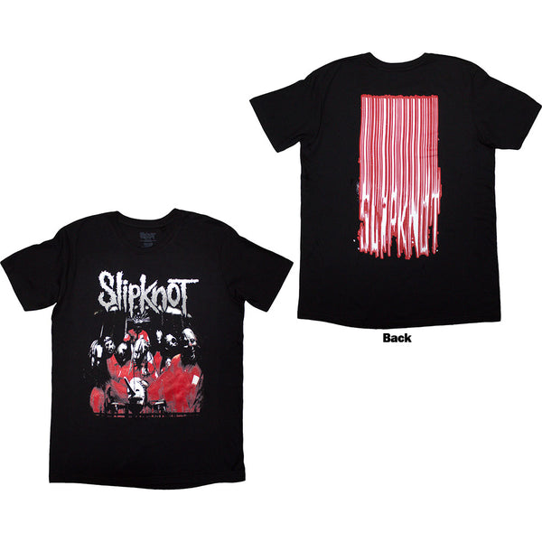 Slipknot | Official Band T-Shirt | Stretched Barcode (Back Print)