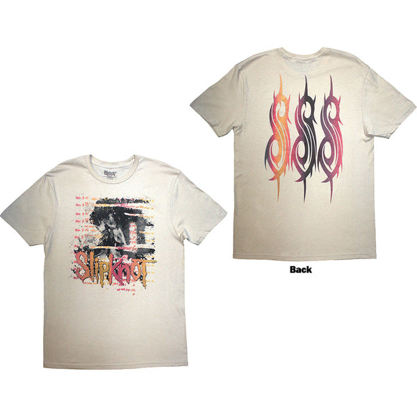 Slipknot | Official Band T-Shirt | 25th Anniversary Inlay (Sand) (Back Print)
