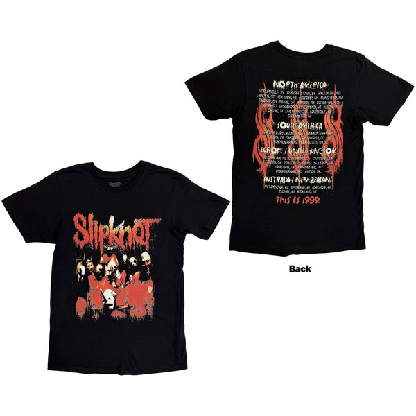 Slipknot | Official Band T-Shirt | North American Tour '99 (Black) (Back Print)