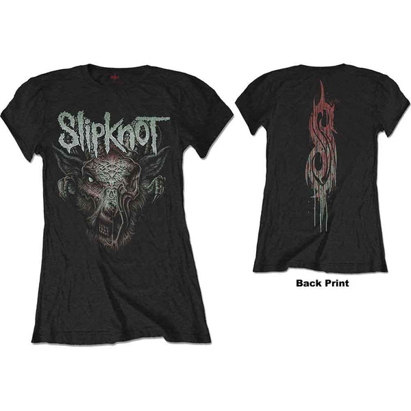 Slipknot | Official Band Ladies T-Shirt | Infected Goat (Back Print)