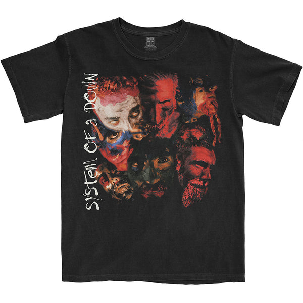 System Of A Down | Official Band T-Shirt | Painted Faces 2 (Black)
