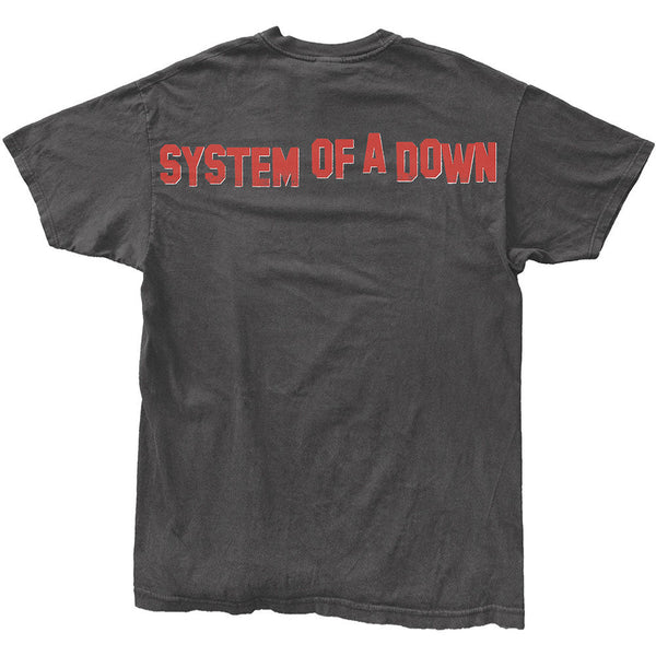 System Of A Down | Official Band T-Shirt | Toxicity Stack (Charcoal Grey) (Back Print)