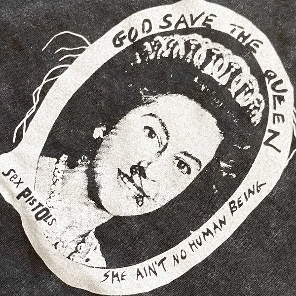 The Sex Pistols Ladies Crop Top: God Save The Queen (Mineral Wash)