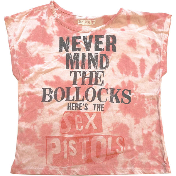 The Sex Pistols Ladies Crop Top: Never Mind the Bollocks (Dye-Wash)