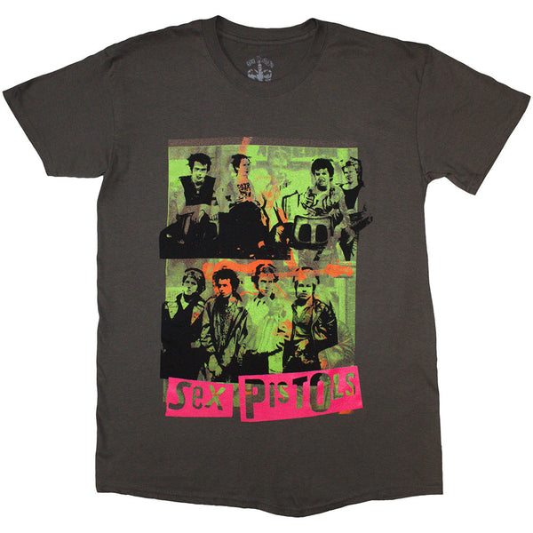 The Sex Pistols | Official  Band T-Shirt | Band Green Montage