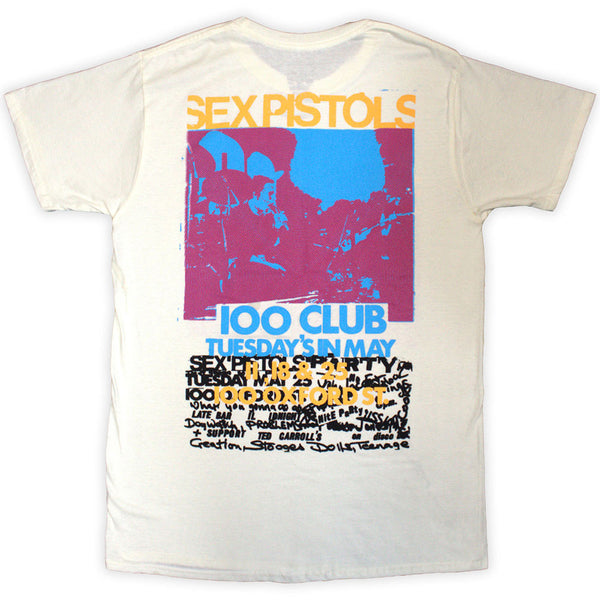 The Sex Pistols | Official Band T-Shirt | 100 Club (Back Print)