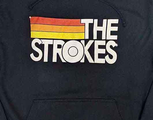 The Strokes | Official Band Hoodie | Logo & Stripes