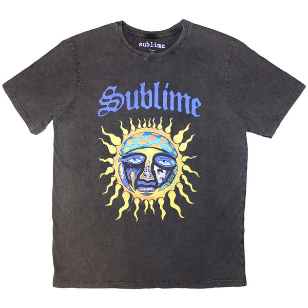 Sublime | Official Band Stone Wash T-Shirt | Charcoal Grey)
