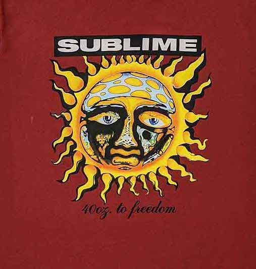 Sublime | Official Band T-Shirt | GRN 40 Oz Red