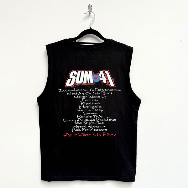 Sum 41 | Official Band Tank T-Shirt | All Killer No Filler Tracklist (Back Print)