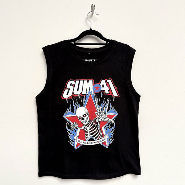 Sum 41 | Official Band Tank T-Shirt | All Killer No Filler Skeleton
