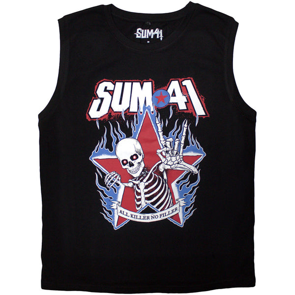 Sum 41 | Official Band Tank T-Shirt | All Killer No Filler Skeleton