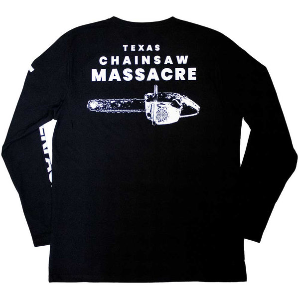 The Texas Chainsaw Massacre | Official Movie Long Sleeve T-Shirt | Leather Face (Back Print)