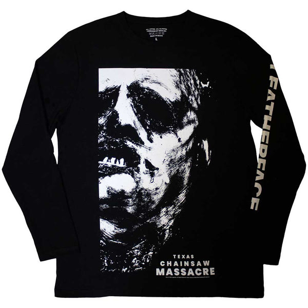 The Texas Chainsaw Massacre | Official Movie Long Sleeve T-Shirt | Leather Face (Back Print)
