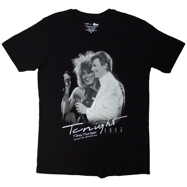 Tina Turner & David Bowie | Official Band T-Shirt | Tonight 1985 (Black)