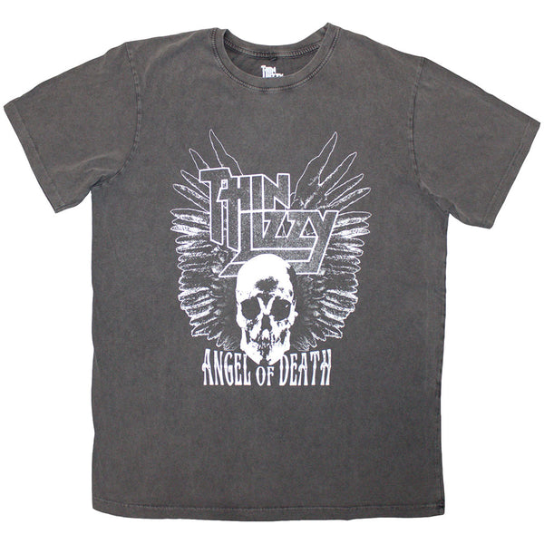 Thin Lizzy | Official Band Stone Wash T-Shirt | Angel Of Death